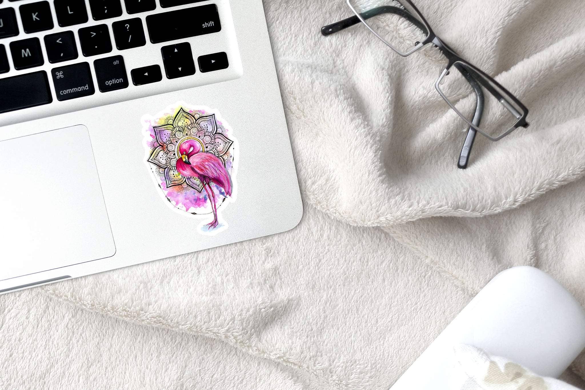 Sweet Humors - Wholesale Sticker - Flamingo In Watercolor Vinyl Sticker2