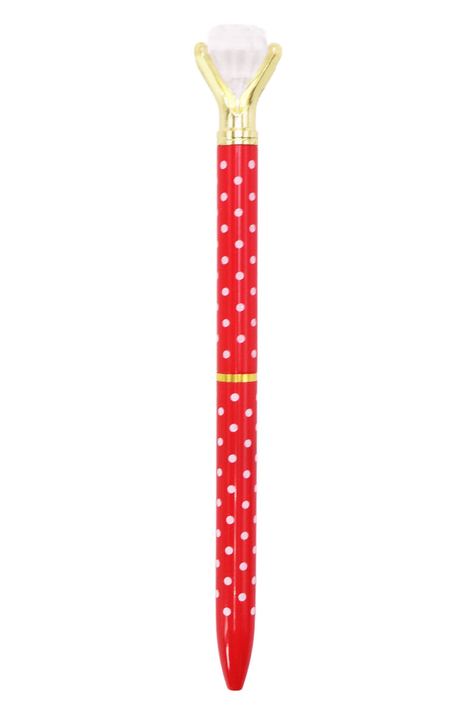 ASSORTED Bling Diamond Metallic Polka Dot Pen - 12 Pcs for wholesale on Faire7