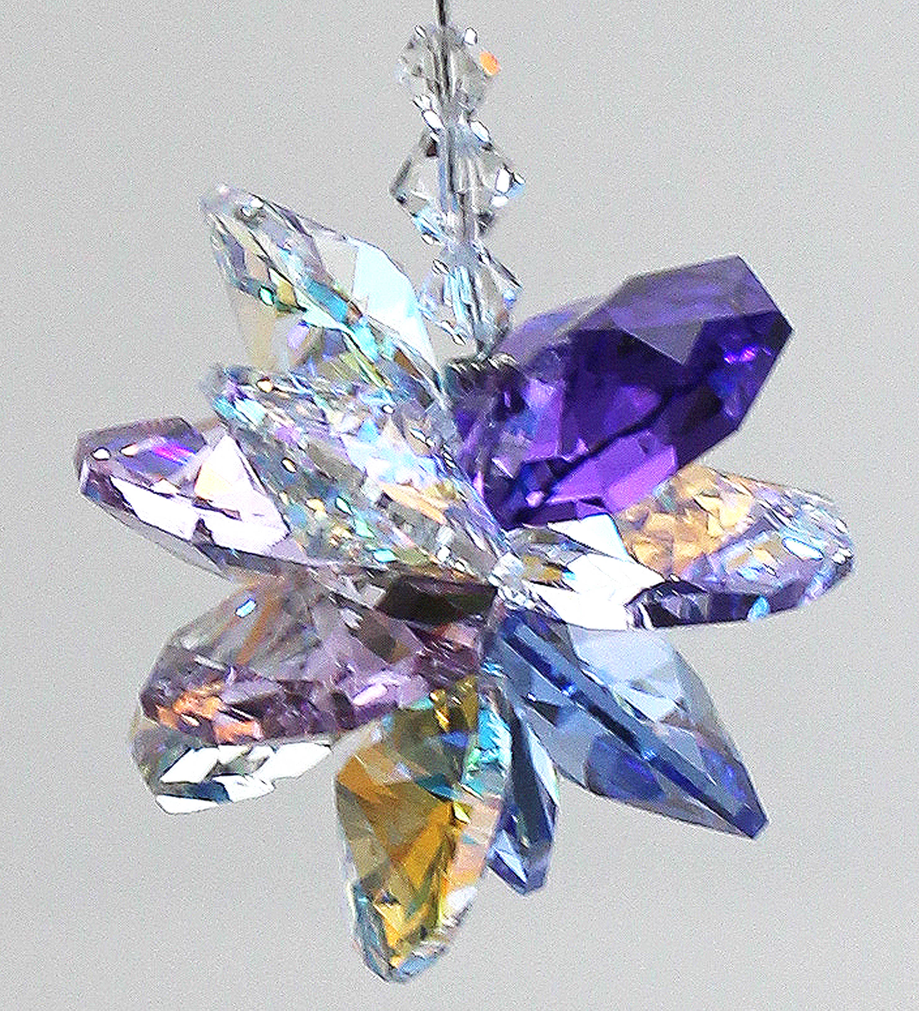 Silver Deer Crystal - Wholesale Suncatcher - Crystal Cluster Suncatcher - Multi Color with 5" strand