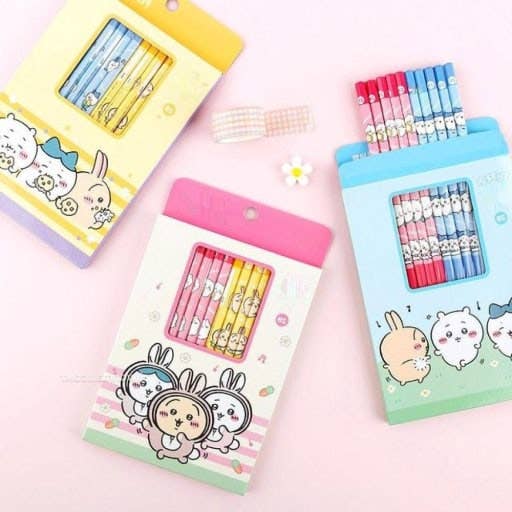 K-Wonderland - Wholesale Pencil - Chiikawa Character Pencil Set – 5 pcs / 10 pcs10