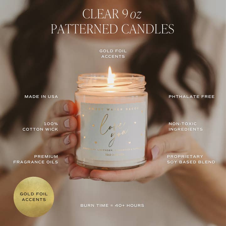Sweet Water Decor - Wholesale Jar/Filled Candle - Cashmere and Vanilla 9 oz Soy Candle - Home Decor