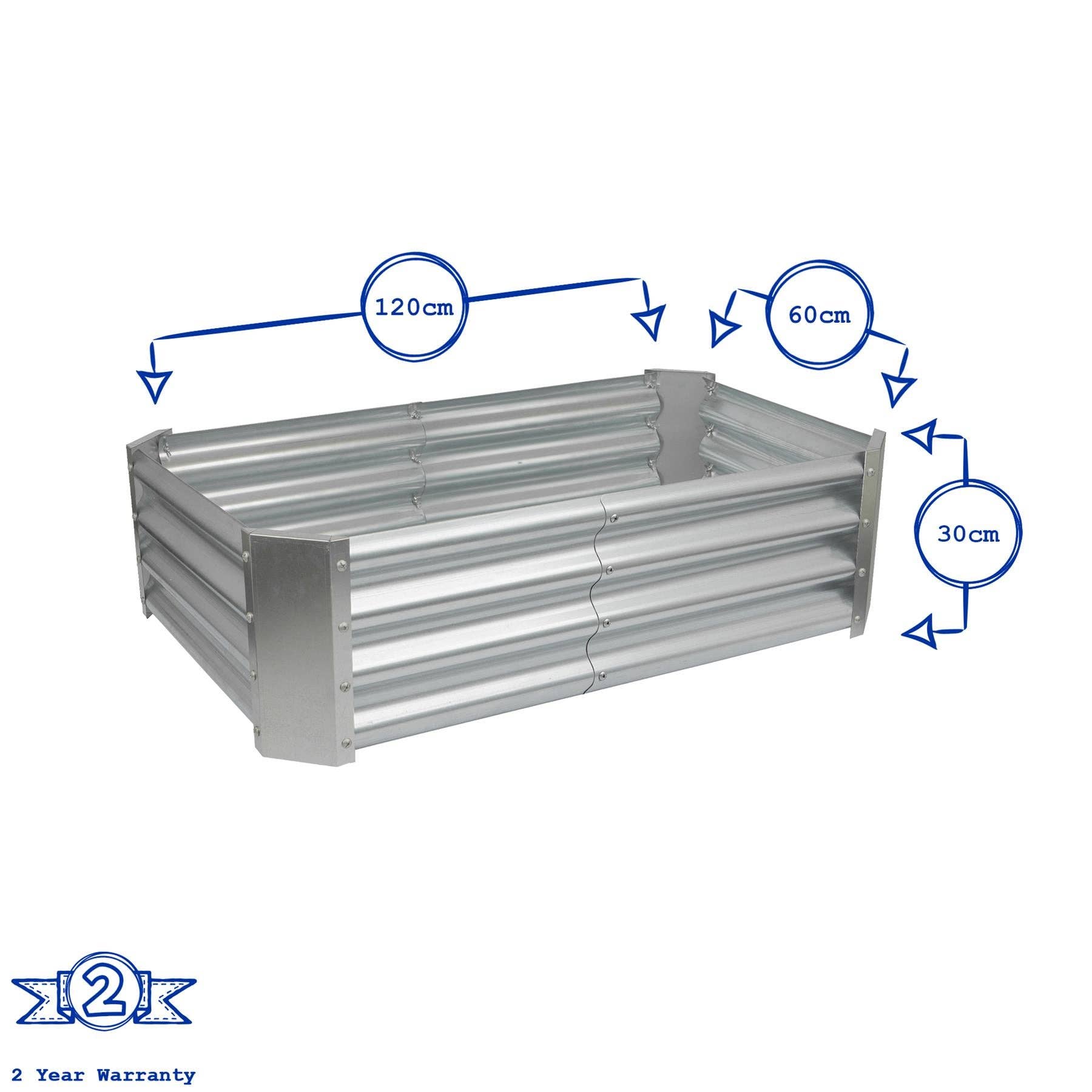 Rinkit Ltd – wholesale Planter box – 120cm x 60cm Rectangle Galvanised Steel Raised Garden Bed - By Harbour Housewares13