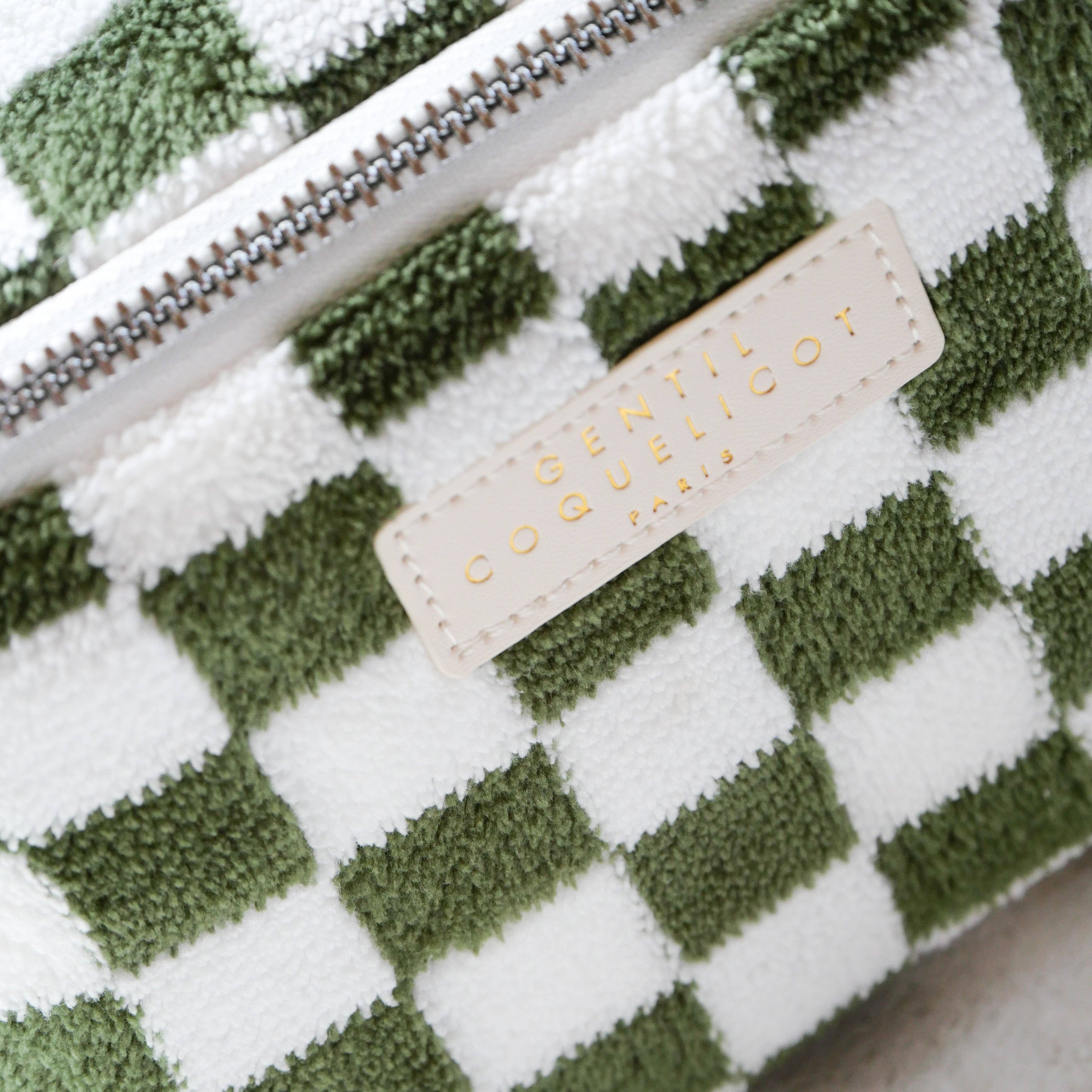 Gentil Coquelicot Paris - Wholesale Makeup/Cosmetic Bag - Checkered sponge vanity (3 colors)10