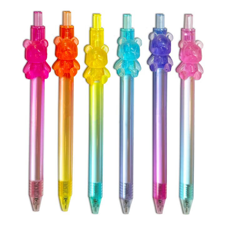 Set de 6 bolígrafos de gel de colores Gummy Bear para venta al por mayor de Streamline