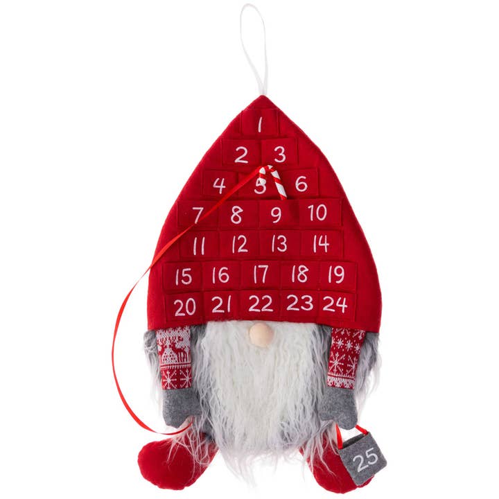Boston International - Wholesale Advent Calendar - Marv Red Gnome Christmas Advent Calendar