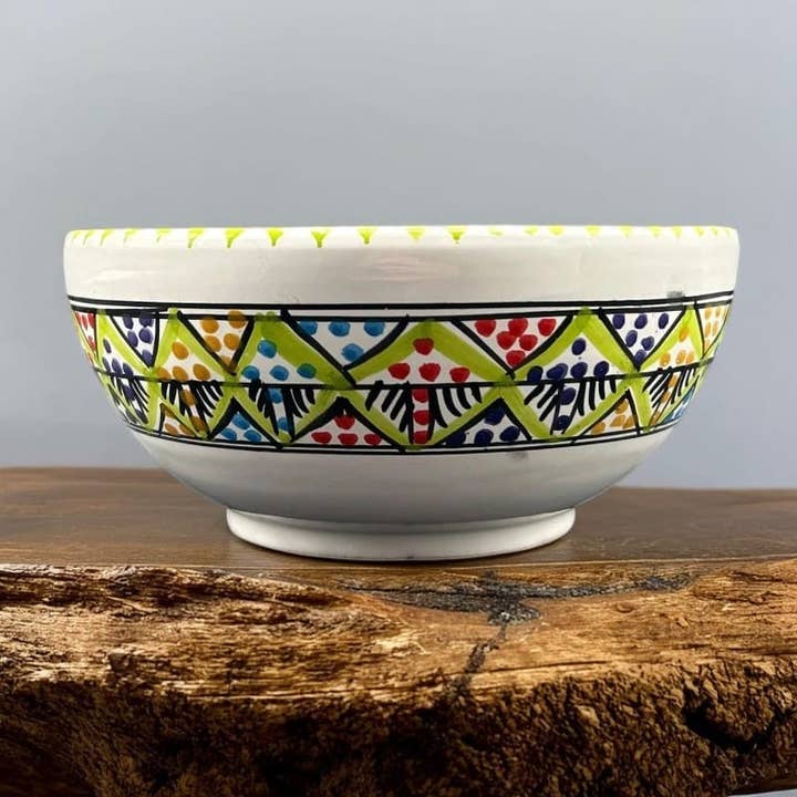 Tunisiska Keramikskål Målad Medelhavsstil #4 för wholesale av Etnico del Mondo