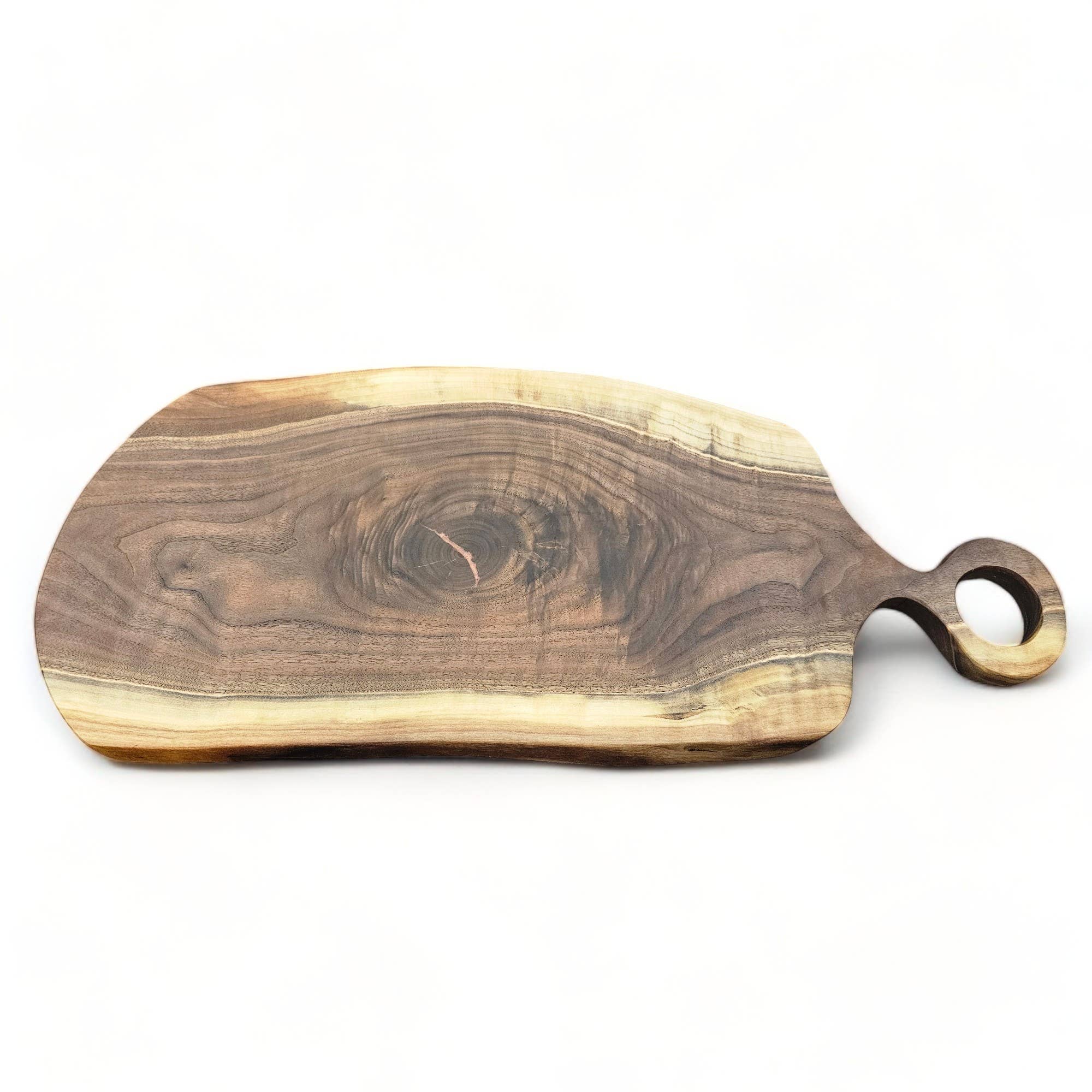 MZ Fine Designs - Wholesale Cheese Board - Black Walnut Live Edge Charcuterie Board with Handle5