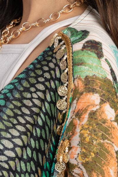 SAACHI - Wholesale Kimono - Dames - Kimono met glinsterende bloemenprint4