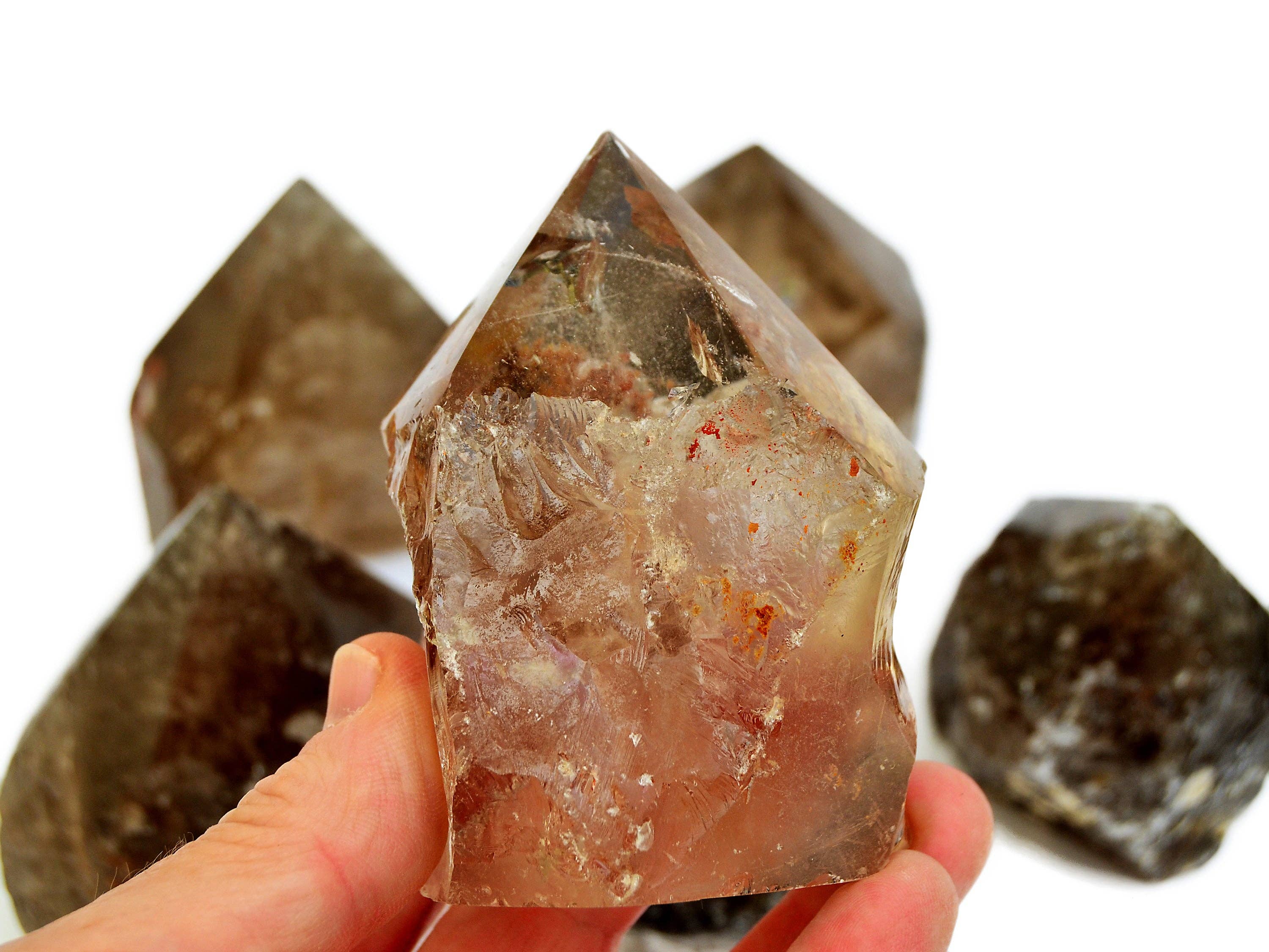 Kaia & Crystals - Wholesale Spiritual Stone/Crystal - Smoky Quartz Semi Polished Point (Brazil) - (200g - 450g) Extra Quality1