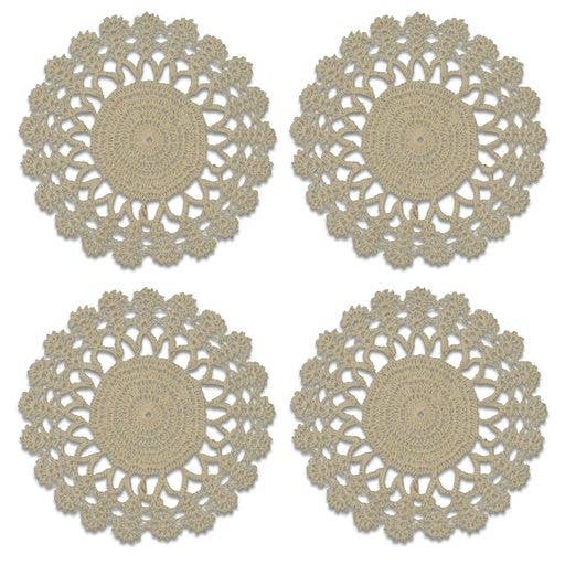 Heritage Lace - Wholesale Doily - Crochet Envy Lacey 8 in Round Natural Doily Set of 41