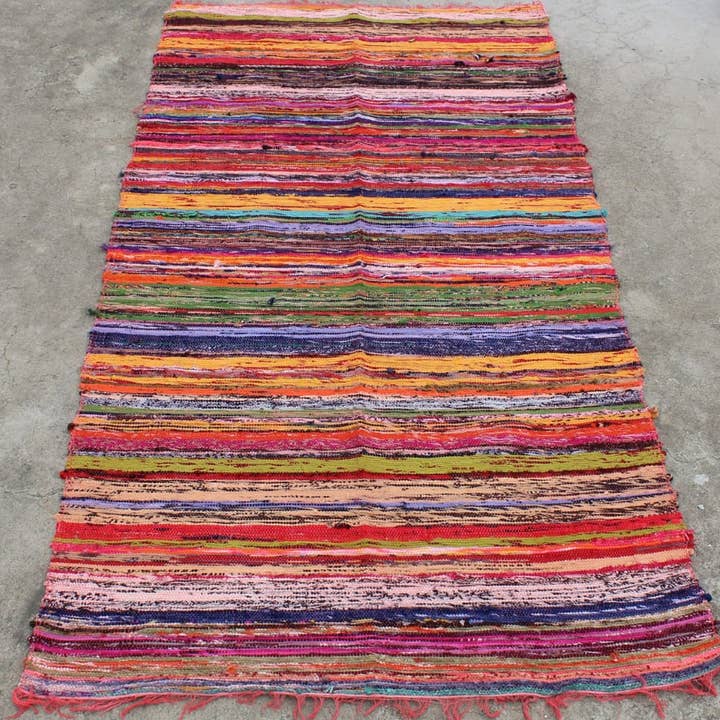 Ayras World - Venta al por mayor Alfombra pequeña - Alfombra Chindi Multi6 - Disponibles en varios tamaños