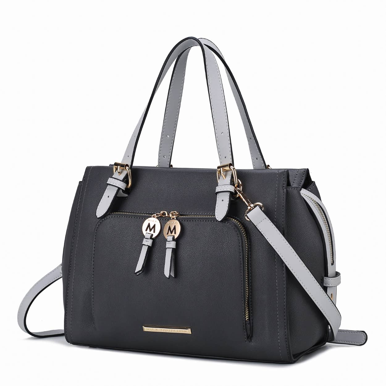 MKF Collection - Wholesale Satchel - Women's - Elise Vegan Leather Color-Block Women Satchel Bag by Mia k15