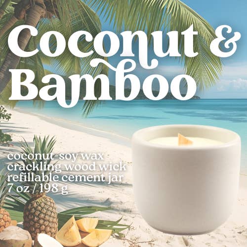 COCONUT + BAMBOO CANDLE (Refillable) for wholesale by Verthandi Botanical