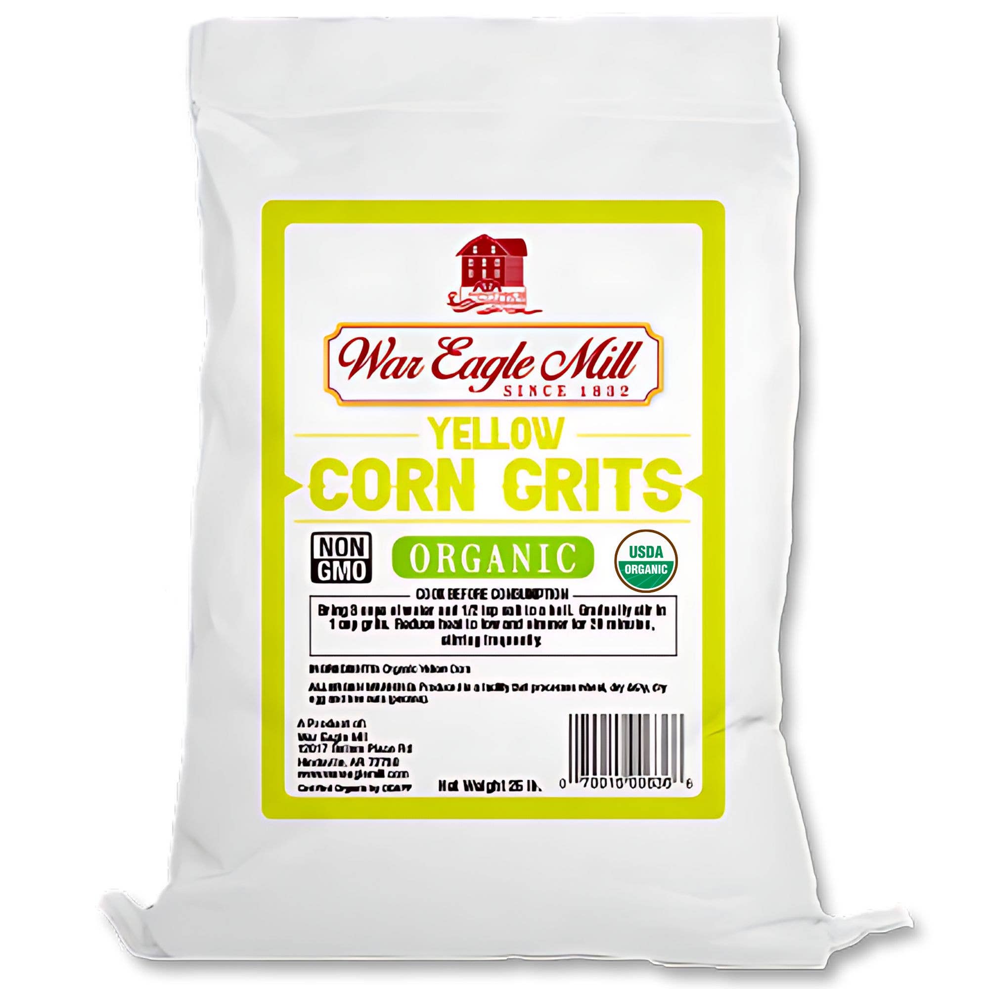 War Eagle Mill Food Group - Wholesale Cornmeal - Organic Yellow Corn Grits, 25 lb Bag0