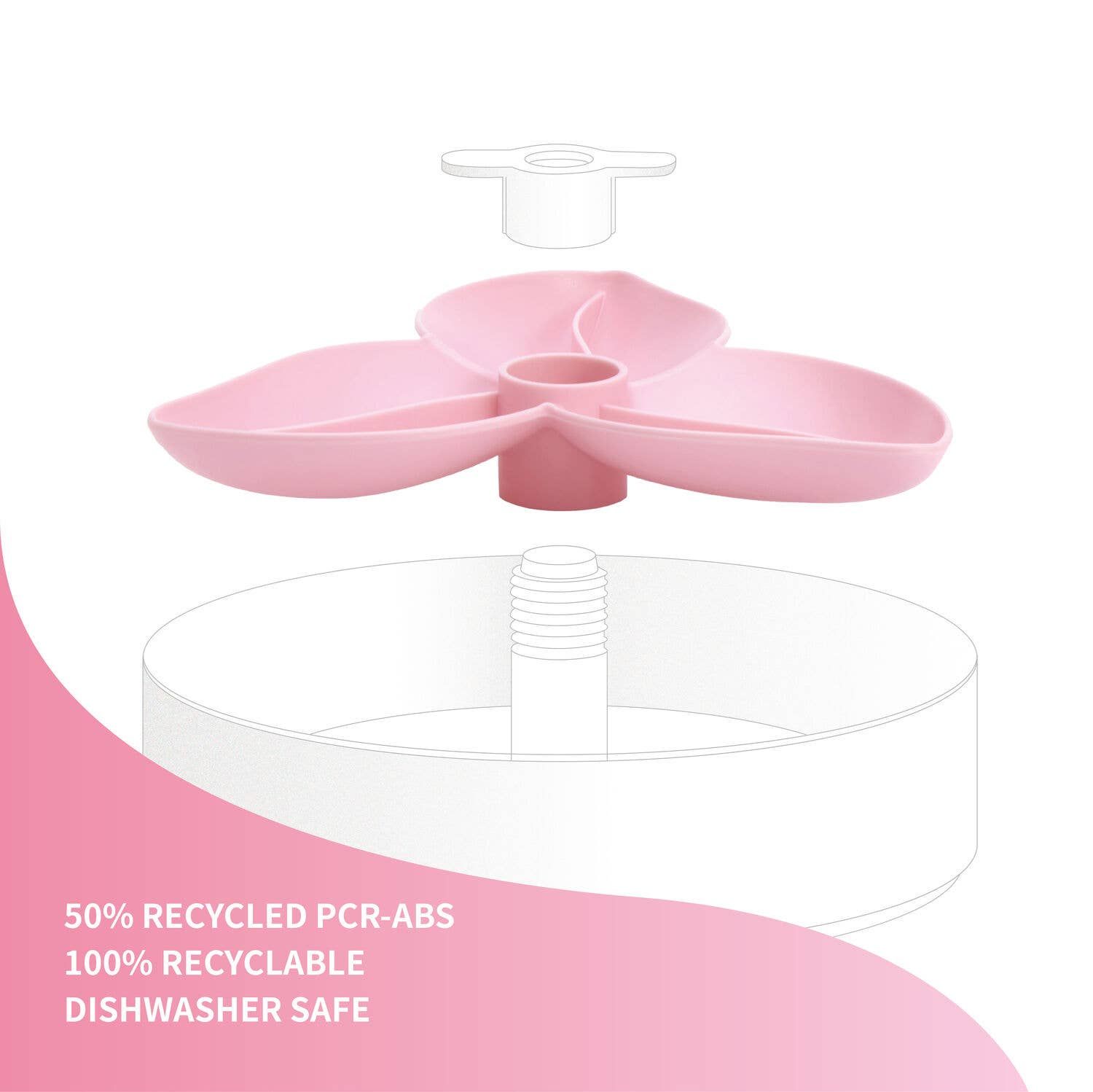 PetDreamHouse – wholesale Husdjursskål - Katt och hund – PetDreamHouse SPIN tillbehör 50 % PCR-ABS - Bougainvillea6