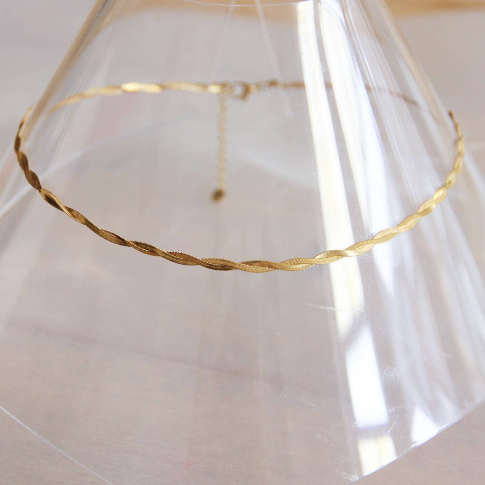 Bazou - Wholesale Link & Chain Necklace - Braided “Snake” chain – gold color1