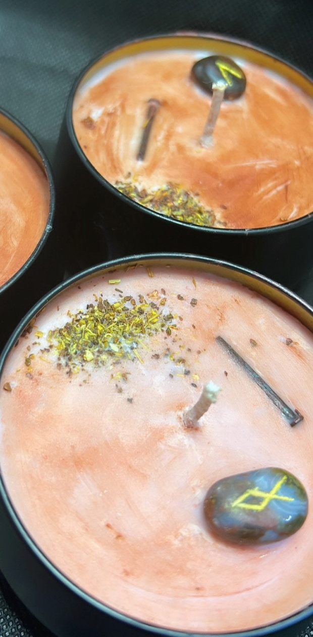 WaterBruja - Wholesale Jar/Filled Candle - Uncrossing Candle, Bloodstone Candle, Jinx Breaker5