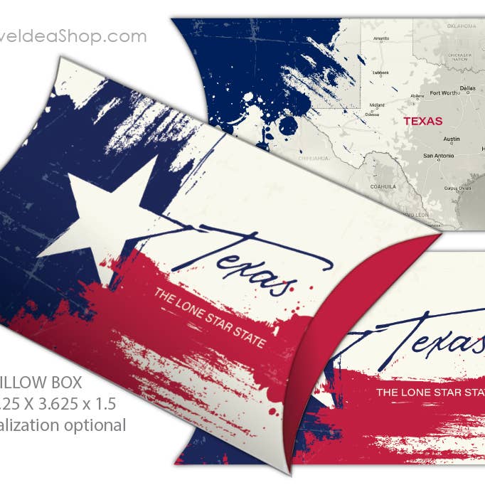 Coffret cadeau Texas Destination Pillow personnalisé pour la vente par The Creative Idea Shop