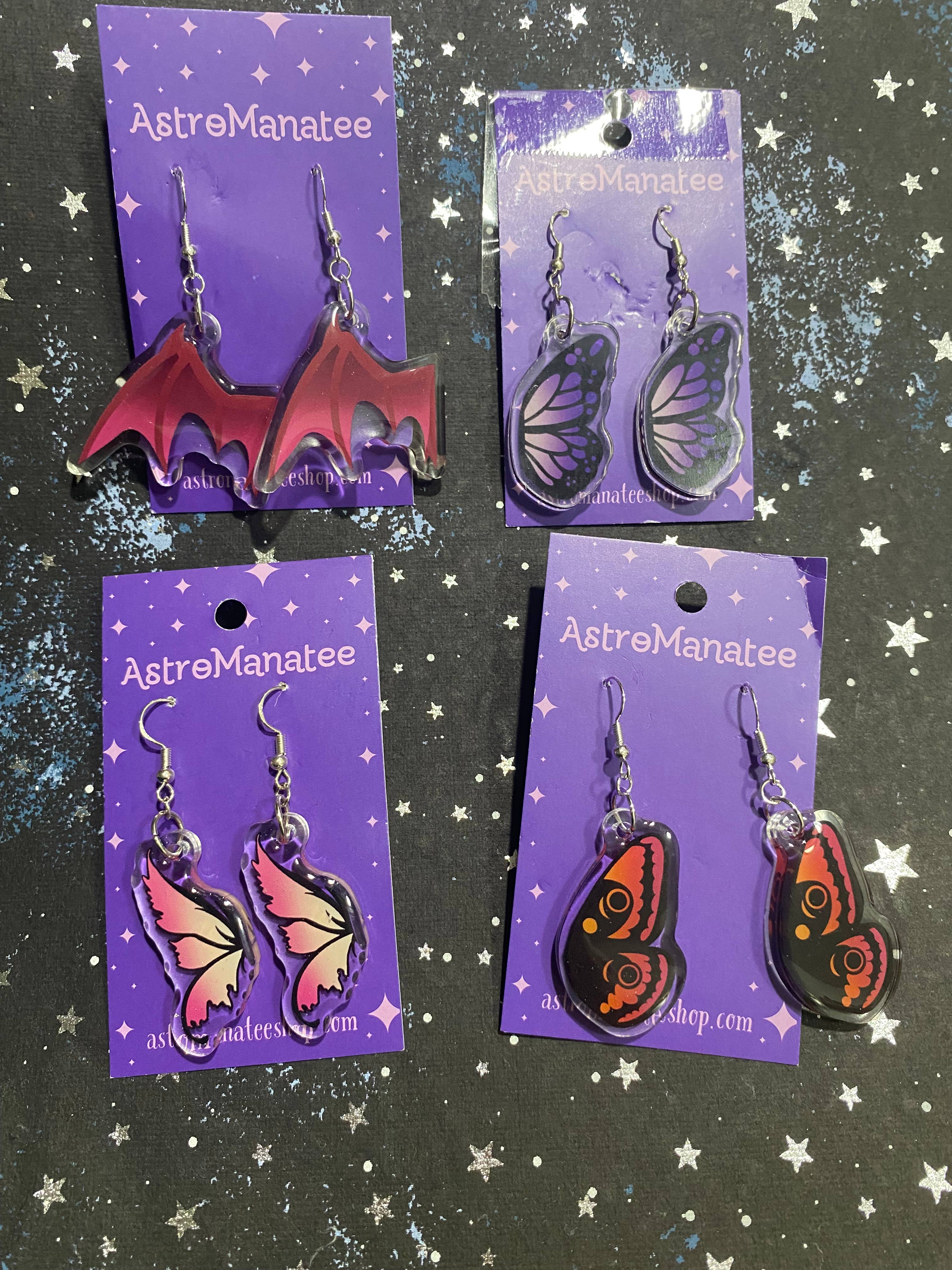 AstroManatee Shop - Venta al por mayor Pendientes colgantes - Pendientes de mariposa//disfraz de ren faire//cottagecore3