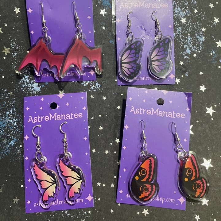 AstroManatee Shop - Venta al por mayor Pendientes colgantes - Pendientes de mariposa//disfraz de ren faire//cottagecore3