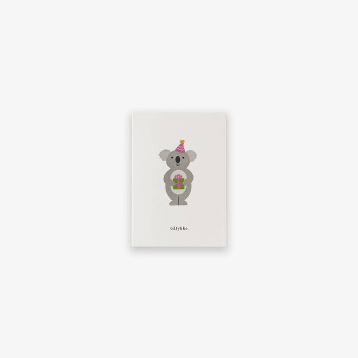 Litet gratulationskort // Fødselsdagskoala för wholesale av Kartotek Copenhagen