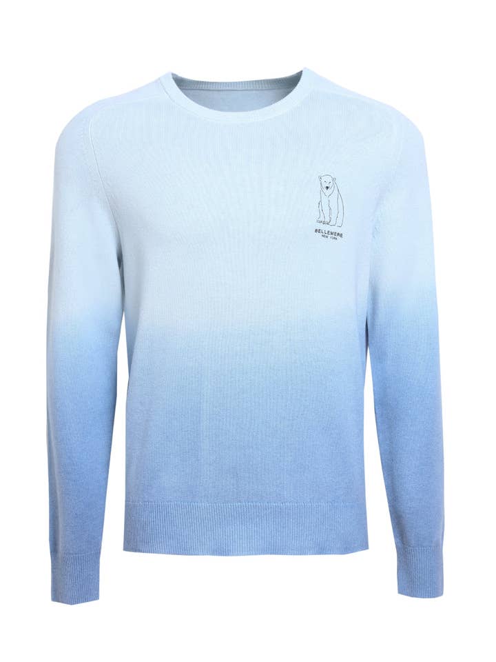 Pull en laine mérinos à dégradé polaire pour homme pour la vente par Bellemere