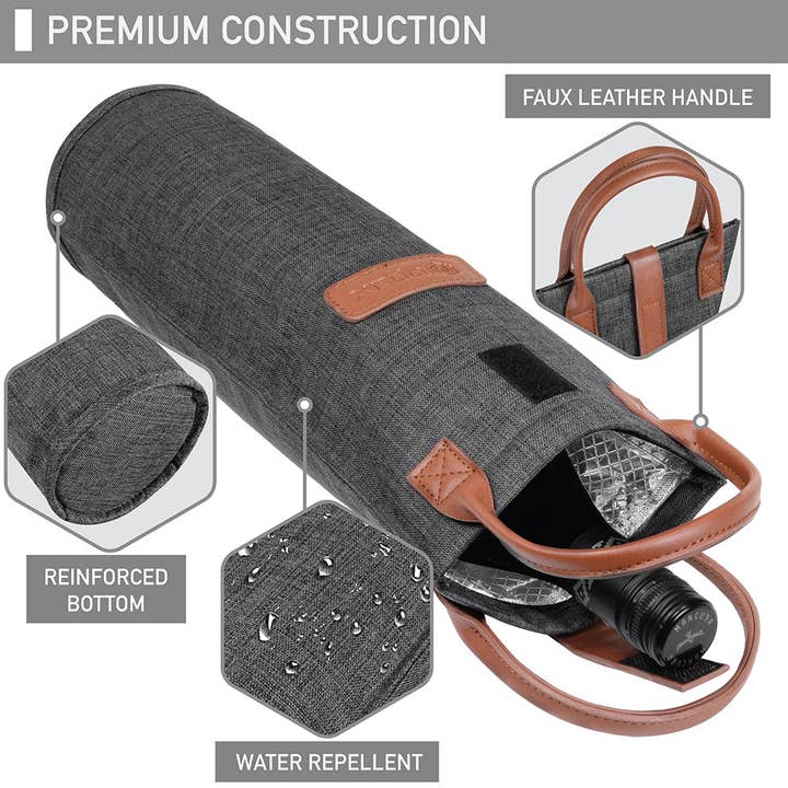 OPUX - Wholesale Wine tote - 1 Bottle Classic Wine Carrier Bag20