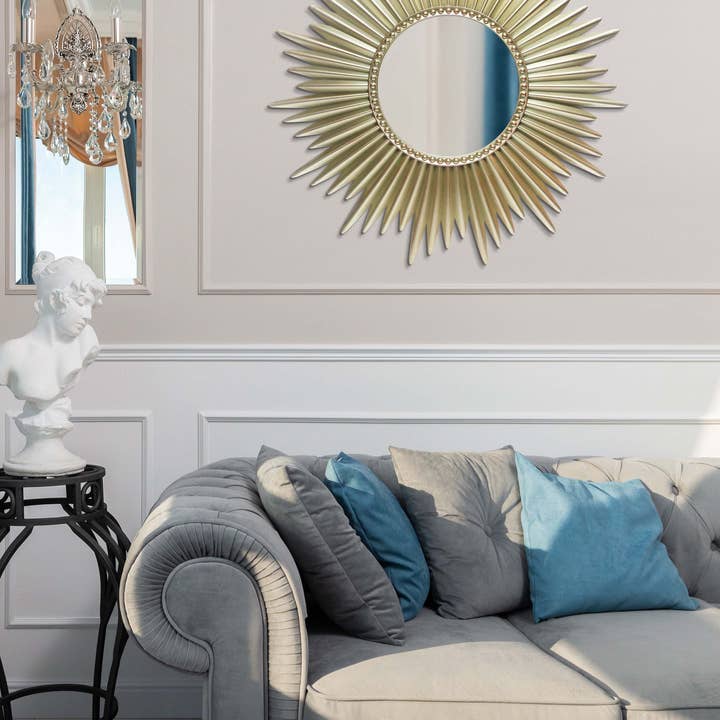 Infinity Instruments - Wholesale Wall Mirror - Modern/Contemporary Starburst Gold 24 Inch2