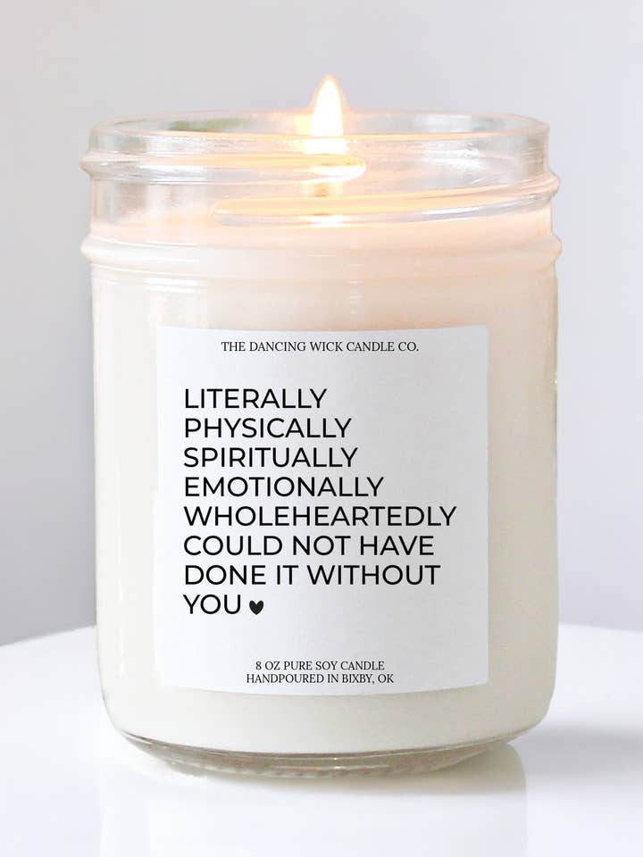 Thank you Gift Candle / Eucalyptus & Tea Scent for wholesale by THE DANCING WICK CANDLES