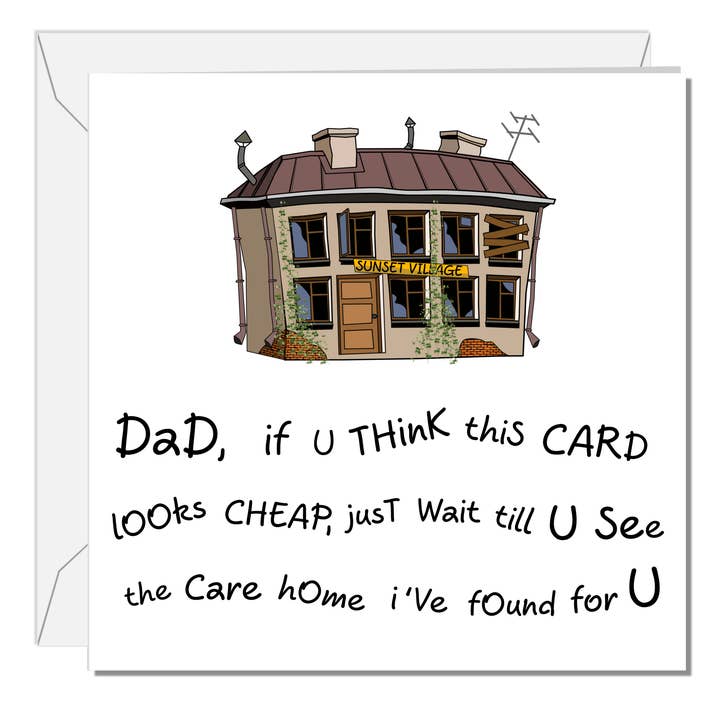 Swizzoo Cards – Großhandel Vatertagskarten – Lustige Vatertagskarte, Geburtstagskarte für Papa, 50., 60., 70., humorvoll, Pflegeheim, Ruhestand