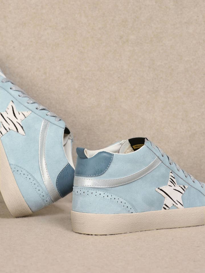 CCOCCI - Wholesale Lifestyle Sneakers - Women's - DAISY GLITTER ACCENT SEMI HIGH-TOP STAR SNEAKERS20