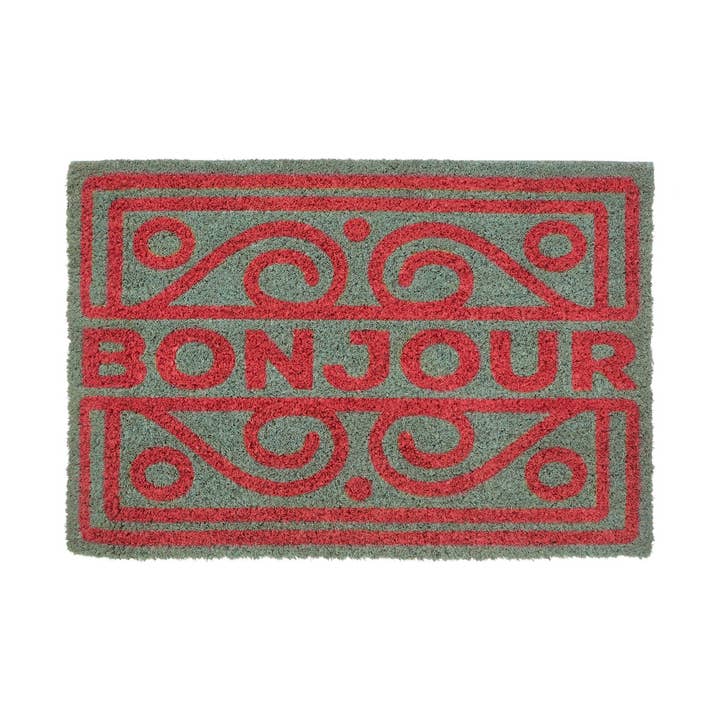 Neon Bonjour Doormat for wholesale by Interiors by Premier