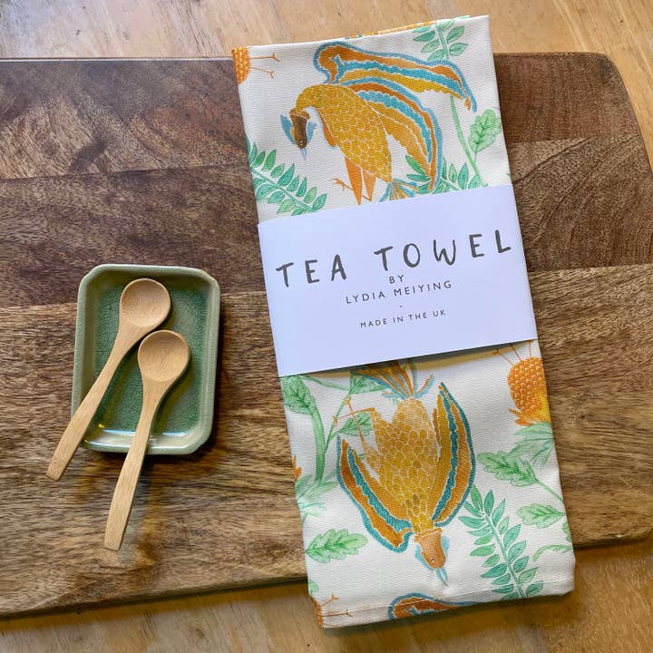 Emperor's Garden (Ivory) - Tea Towel for wholesale by Lydia Meiying