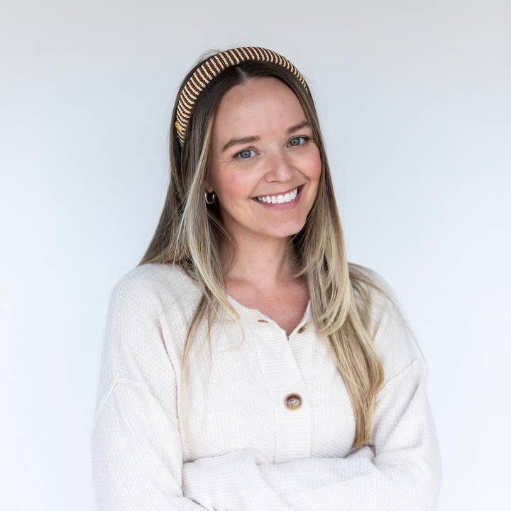 Cerchietto Classico Imbottito in Corda - Oro Avorio per la vendita all'ingrosso da parte di Headbands of Hope | One Purchased One Donated