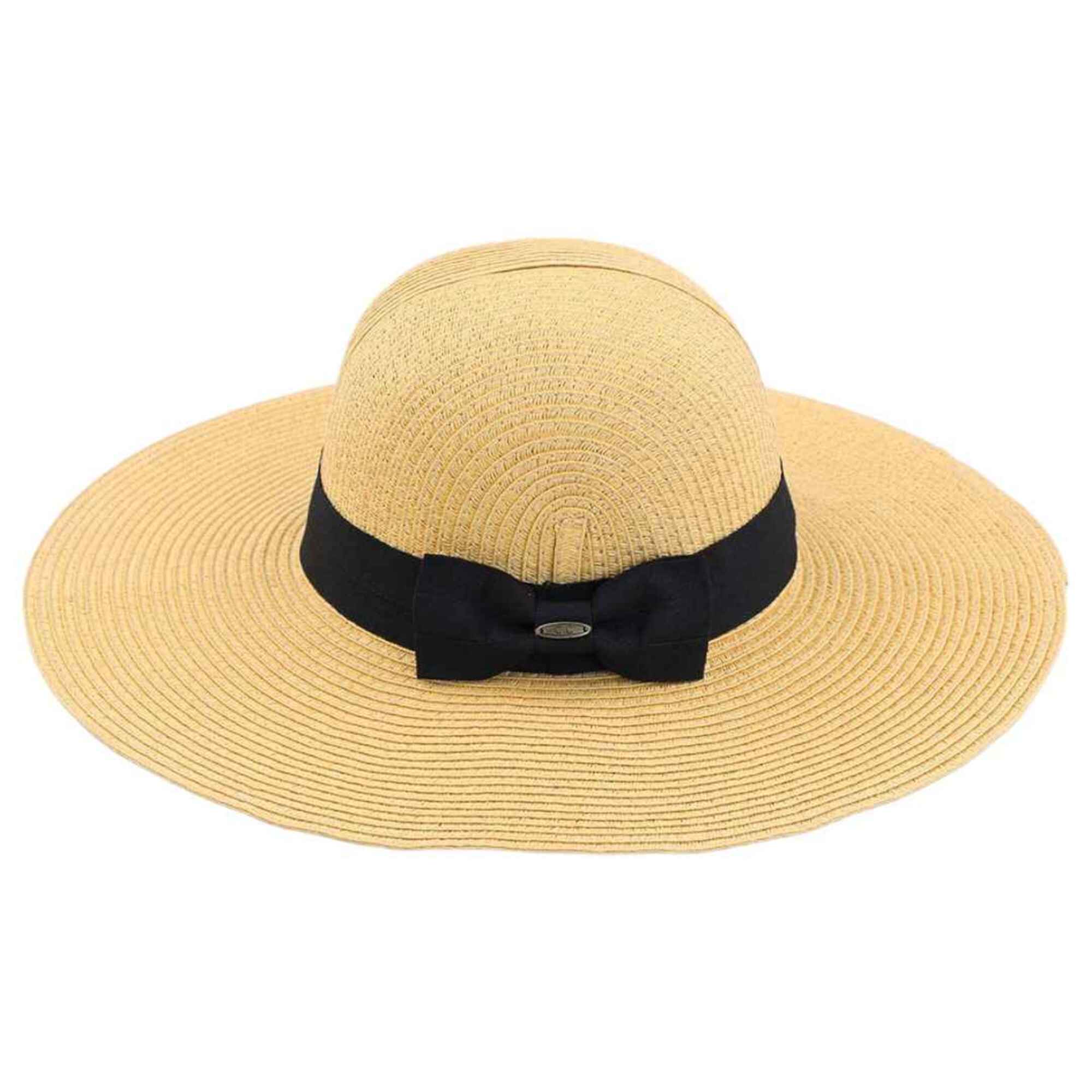 MiMi Wholesale - Wholesale Straw Hat - Women's - ST3954 Foldable Straw Sun Hat With Detachable Bow3