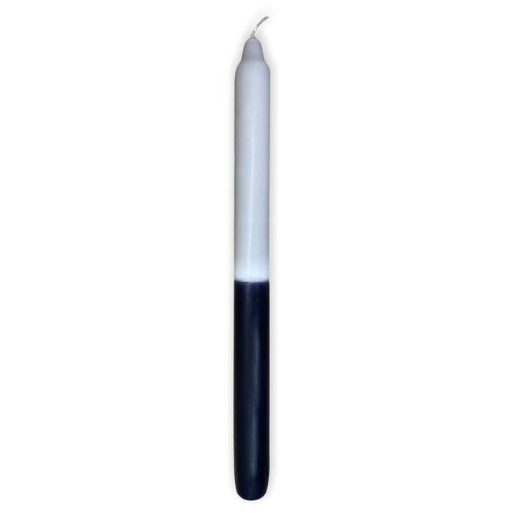 Dipdye stick candle 29cm black & grey for wholesale by DIPDIP candles