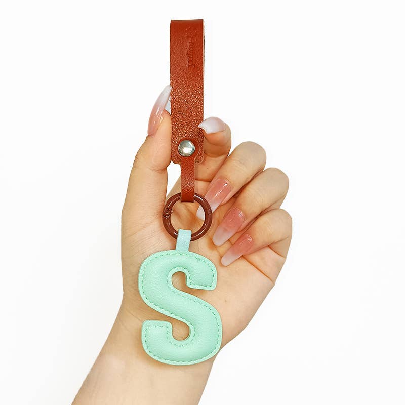 wandf – wholesale Purse/Bag Accessory - Unisex – Leather Letter Pendant Keychain For Handbag, Purse, Backpack12