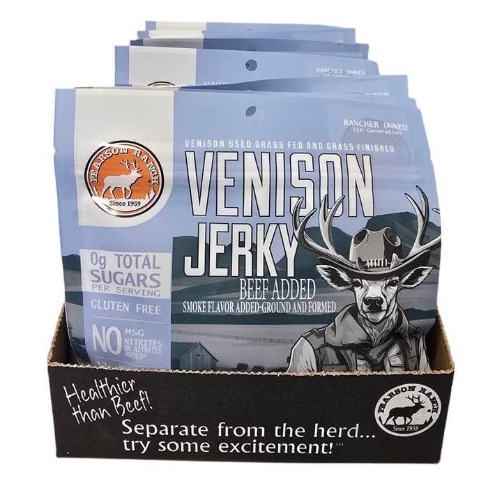 Pearson Ranch Elk & Bison Jerky - Vente Viande séchée - Présentoir de 12 unités - Jerky de venaison2