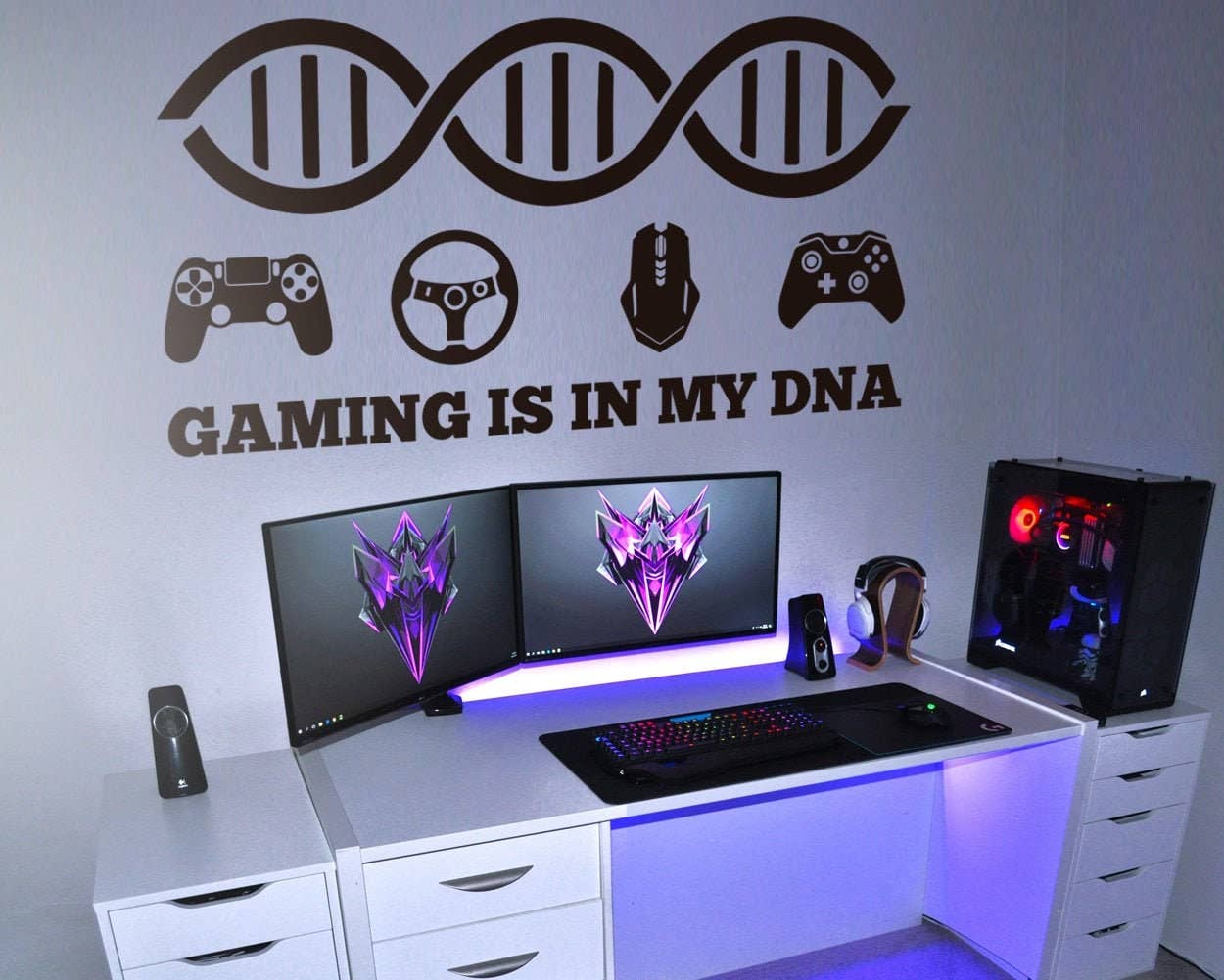 KUARKI - Wholesale Wall Decal/Stickers - Gaming Room, Gaming Decor, Battle-station, Gamer0