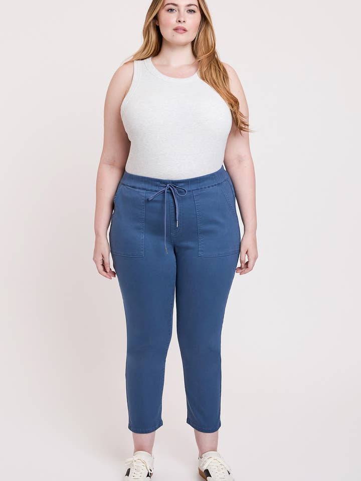 Plus High Rise Pull On Straight Leg Jogger-EP052607 for wholesale by YMI