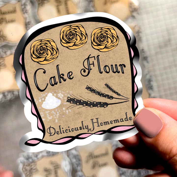 Neverending Stickers - Apothecary Labels - Cake Flour - For Storage Containers for wholesale by Neverending Stickers