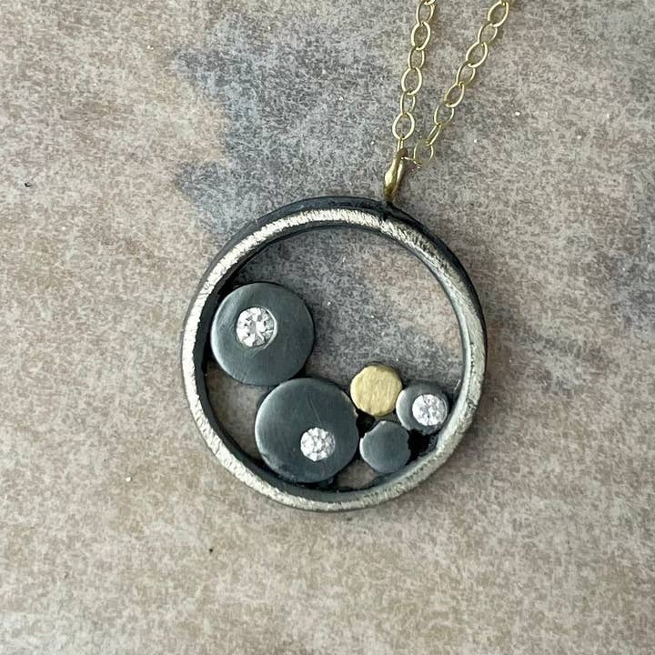 "Lucky Bubble Diamond Necklace for wholesale by alison blair studio