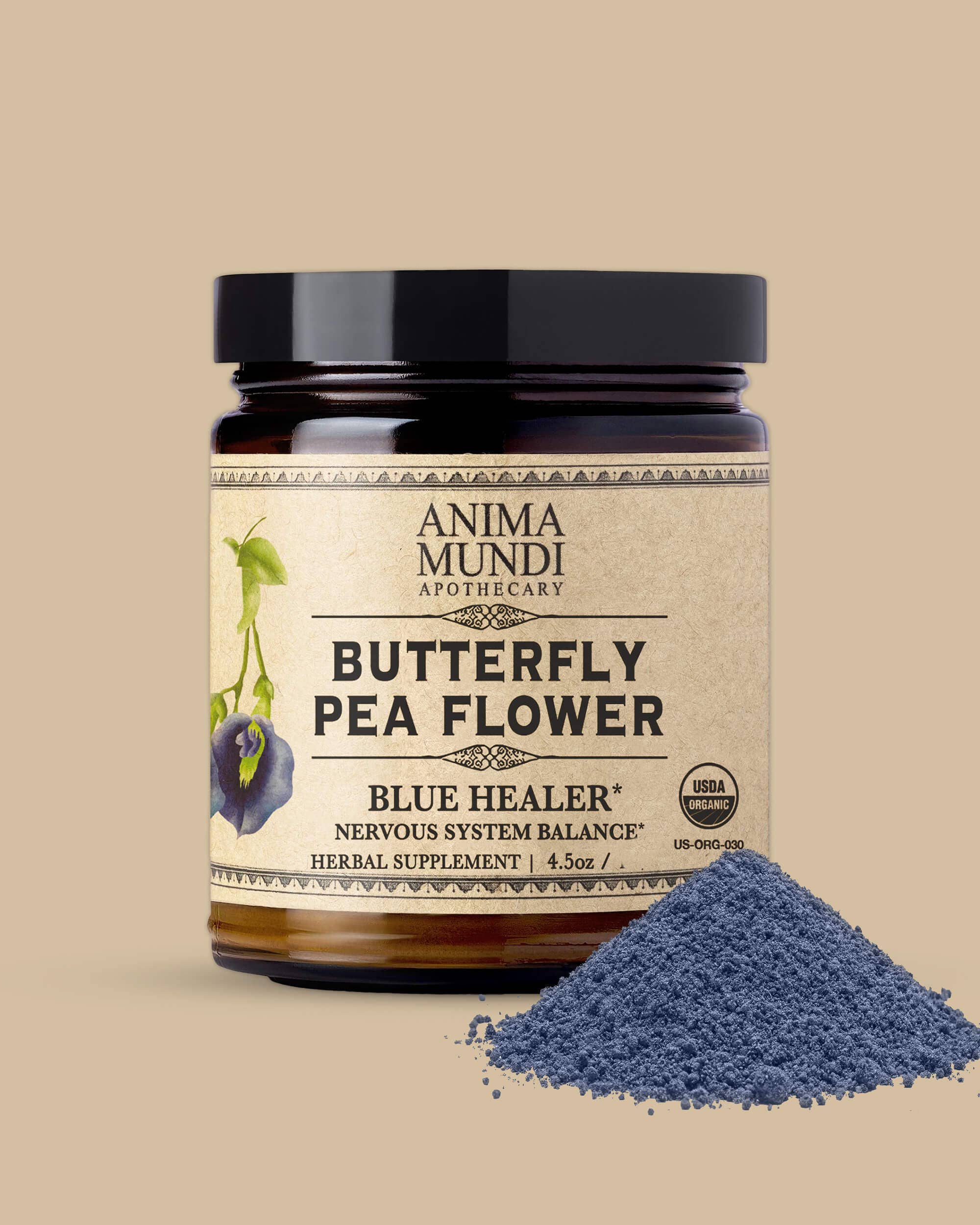 Anima Mundi Apothecary - Wholesale Health/Detox Tea - BUTTERFLY PEA FLOWER Powder | Blue Harmonizer*