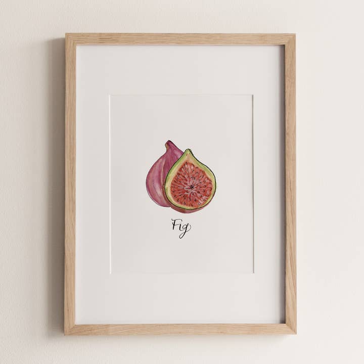 Fig | 8x10 Minimalist Fig Fruit Wall Decor Art Print for wholesale by everglow handmade