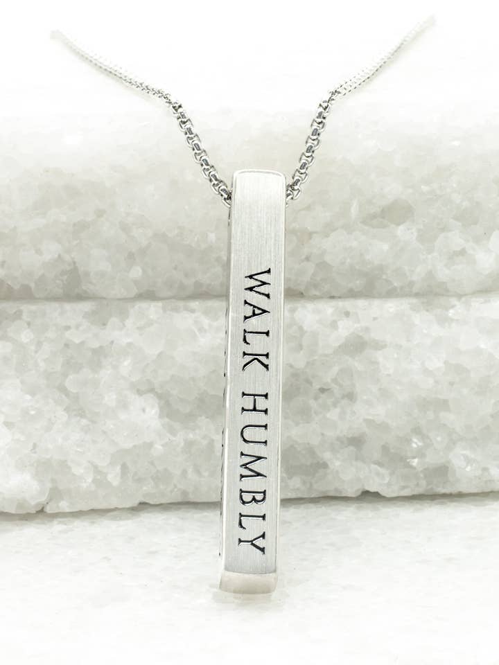 Justice Men's Stainless Bar Necklace for wholesale by Starfish Project UK