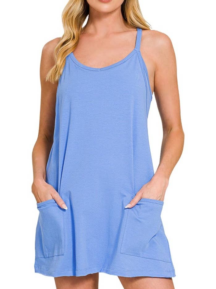 Mini-kjole med indbygget romper-foring for engroshandel hos Vanilla Monkey