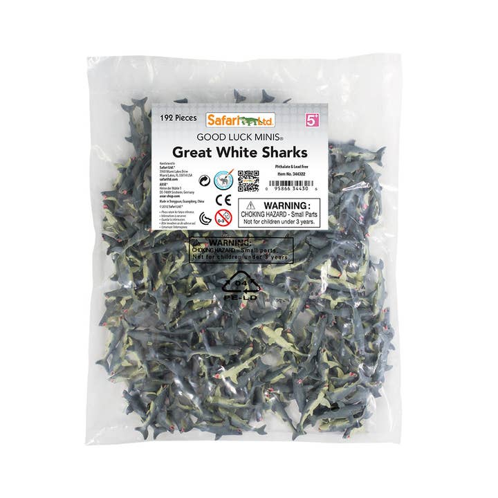 Safari Ltd. - Wholesale Figurine Toy - Kids - Great White Sharks - Good Luck Minis® - 3443223