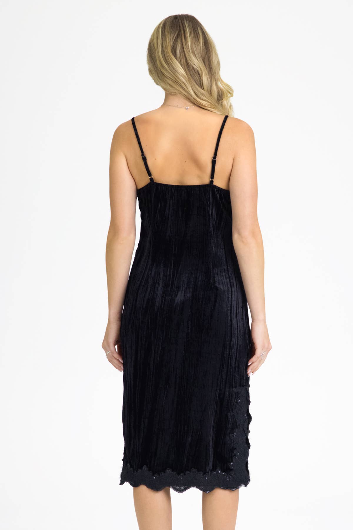 Miss Me - Wholesale Dress - Women's - CRUSHED VELVET MIDI DRESS - MD1862T3