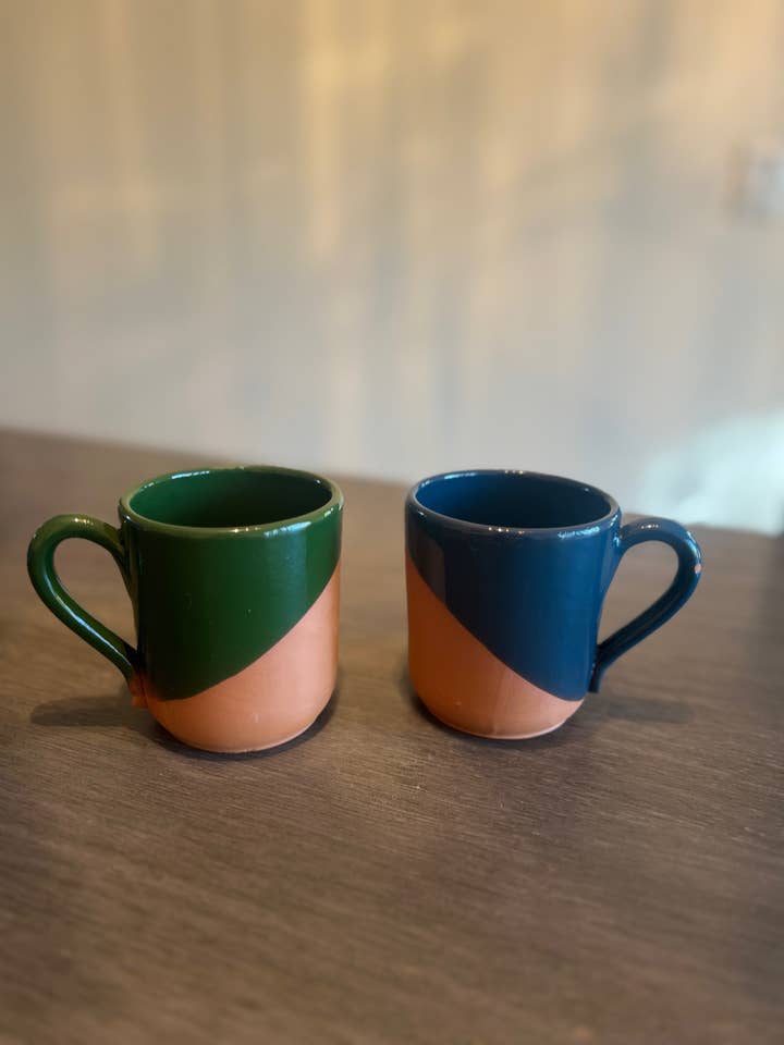 Terra-cotta Clay Coffee Mug, Rustic Style Drinking Mug for wholesale by GJE Terracotta