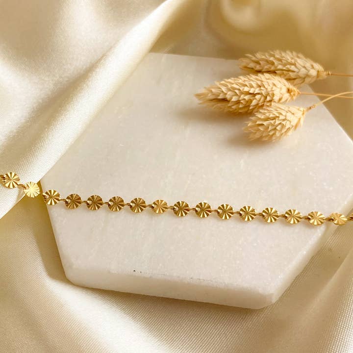 Sun bracelet - gold for wholesale by Mystic Jewelry